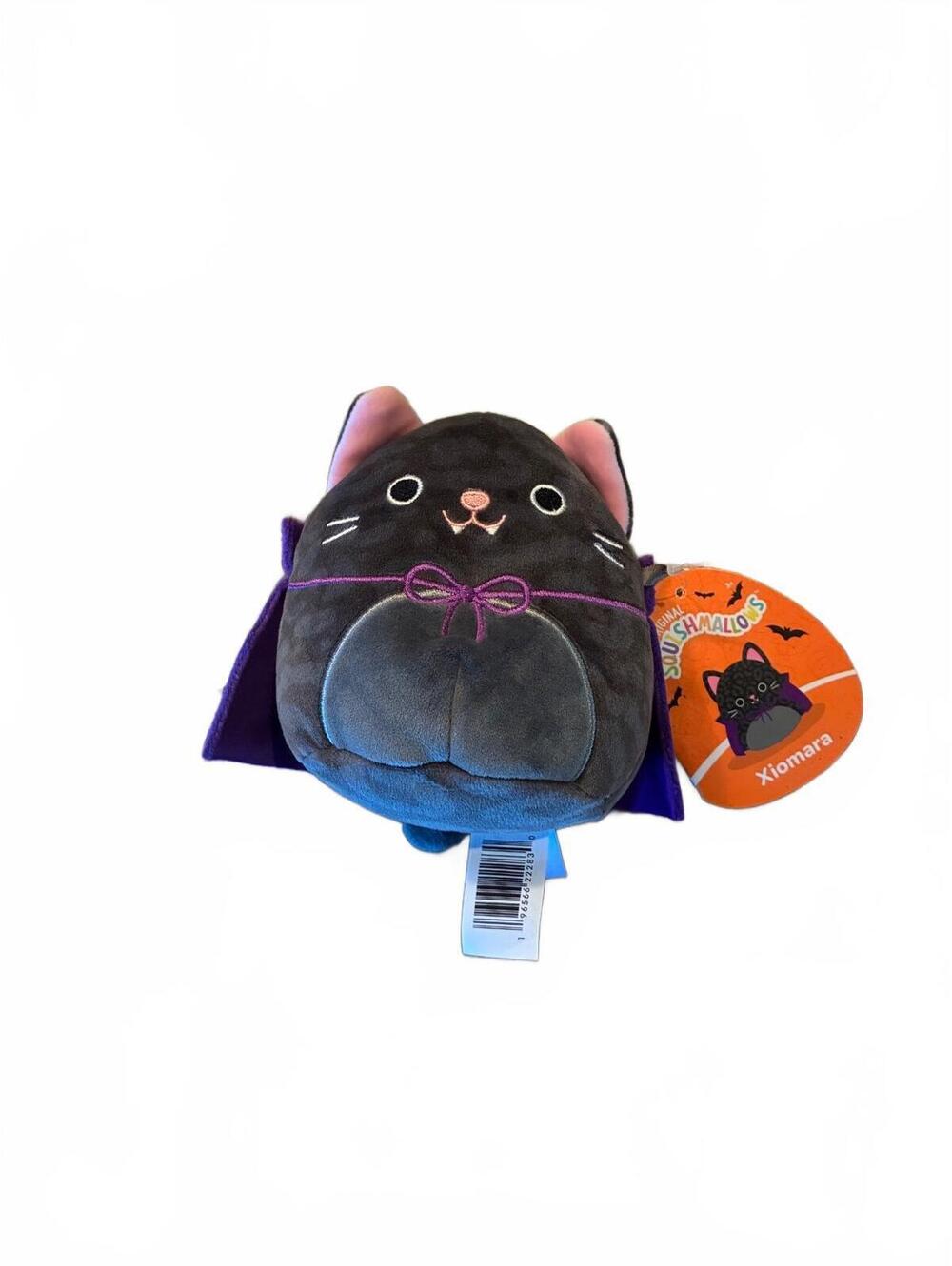 NWT Original Squishmallows black cat plush with purple cape